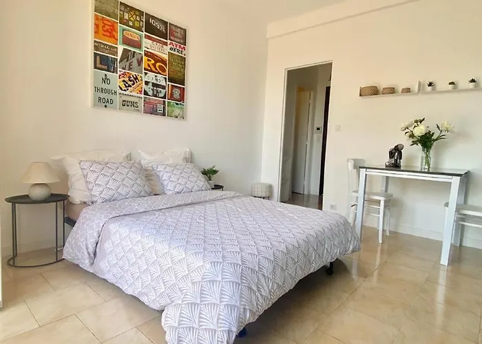 A 100 M De La Avec Clim Et Balcon דירה ניס
